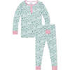 North Pole Two Piece Christmas Pajamas, Evergreen - Pajamas - 1 - thumbnail
