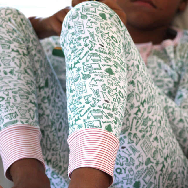 North Pole Two Piece Christmas Pajamas, Evergreen - Pajamas - 3