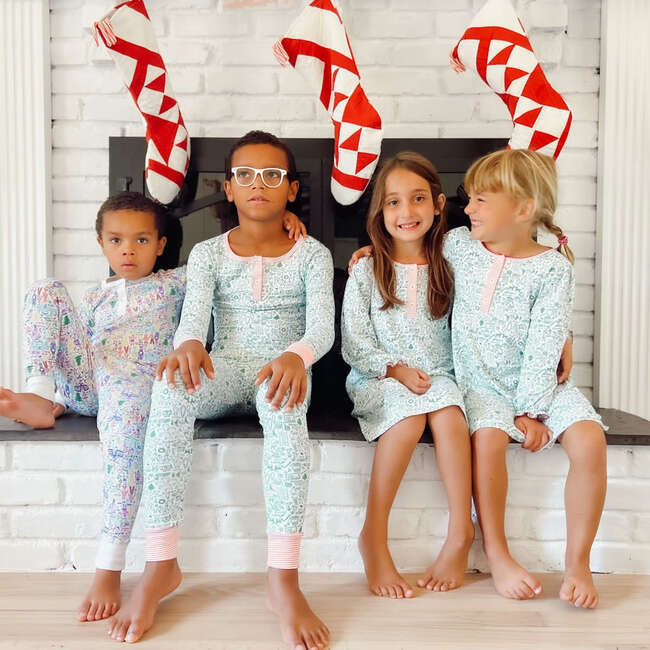 North Pole Two Piece Christmas Pajamas, Evergreen - Pajamas - 4