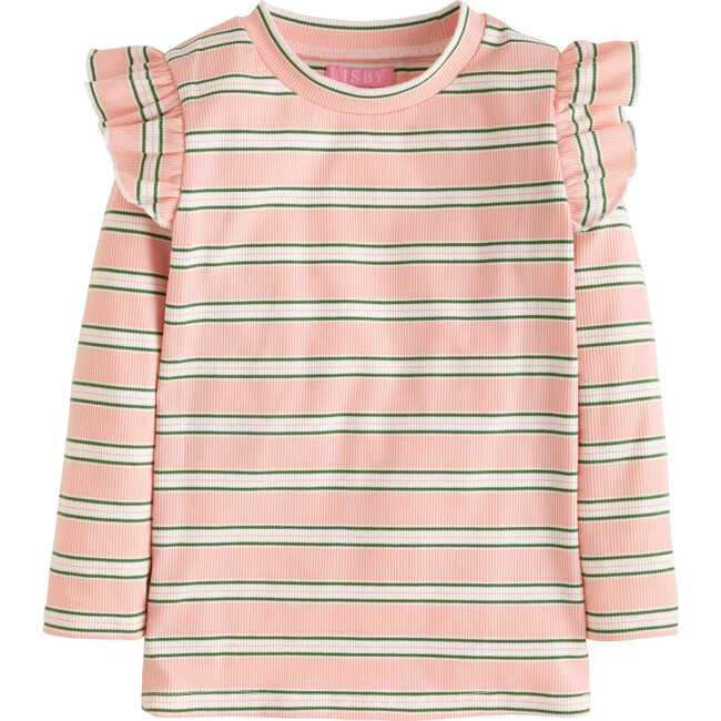 Sadie Top, Pink & Green Stripe