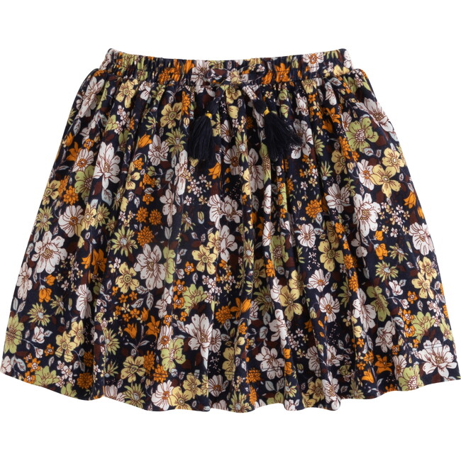 Circle Skirt, Navy Retro Floral