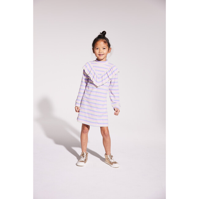 Aspen Dress, Lilac Sparkle Stripe