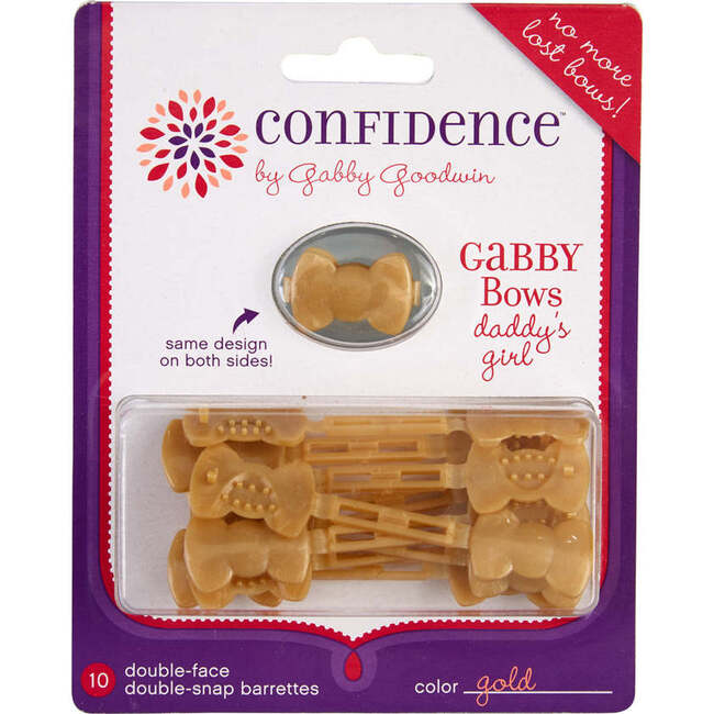Daddy's Girl GaBBY Bows, Gold (10 Pieces) - Hair Accessories - 2