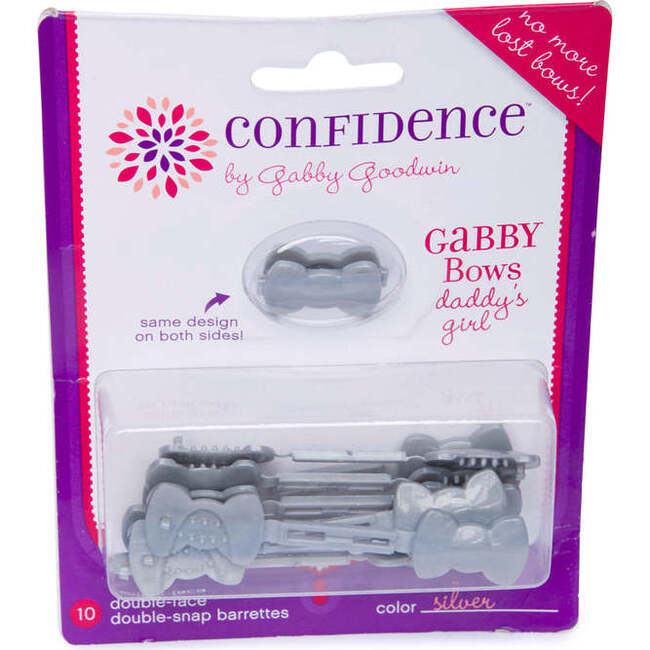 Daddy's Girl GaBBY Bows, Silver (10 Pieces)
