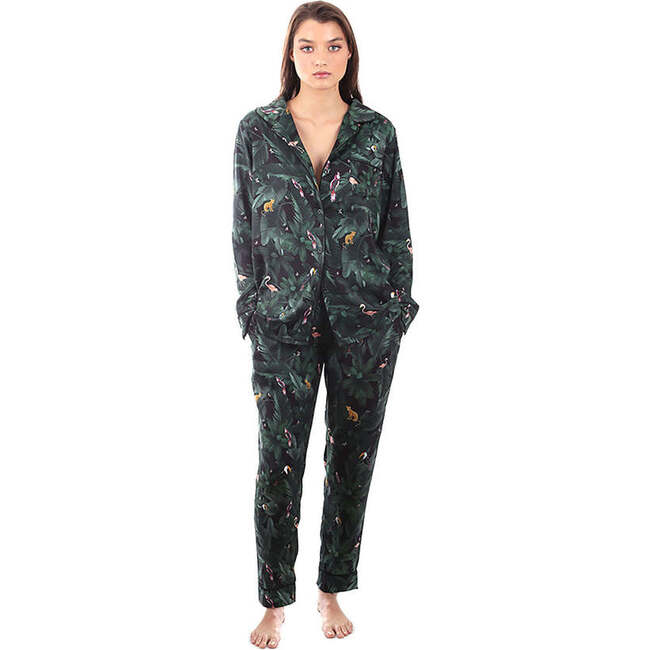 Silky Jungle Print PJ Set - Pajamas - 1