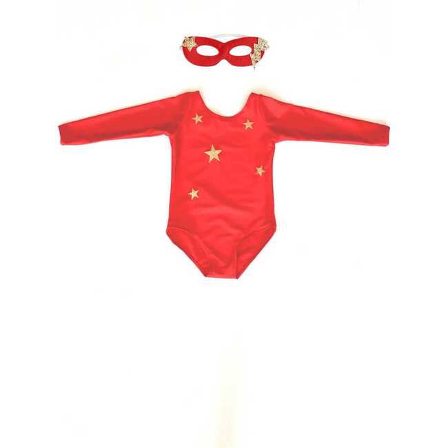 Star Bright Super Hero Costume Set, Red - Costumes - 3