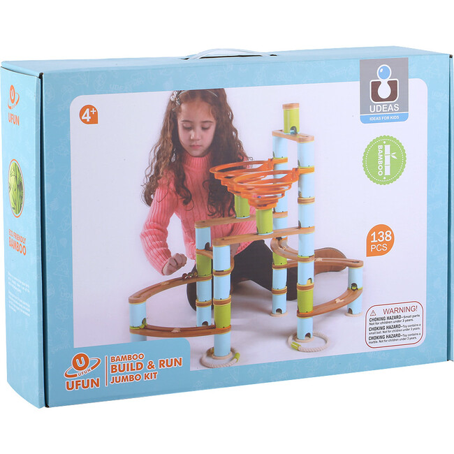 Udeas Bamboo Build & Run, 138 Piece Jumbo Kit - Developmental Toys - 5