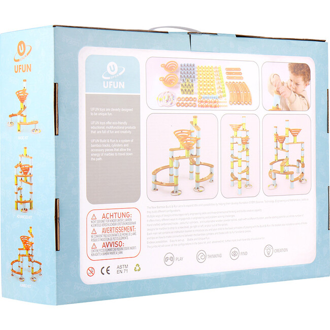 Udeas Bamboo Build & Run, 138 Piece Jumbo Kit - Developmental Toys - 6