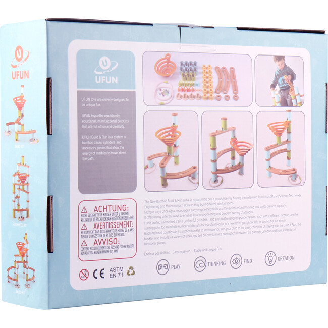 Udeas Bamboo Build & Run, 48 Piece Basic Kit - Developmental Toys - 6