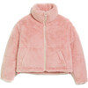 Billie Kids Ballet Pink Puffer Coat - Faux Fur Coats - 1 - thumbnail