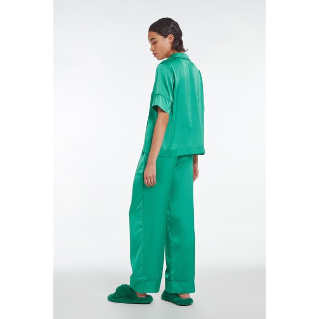 Women's Reece Verdant Green Alt-Silk Pajamas - Pajamas - 3