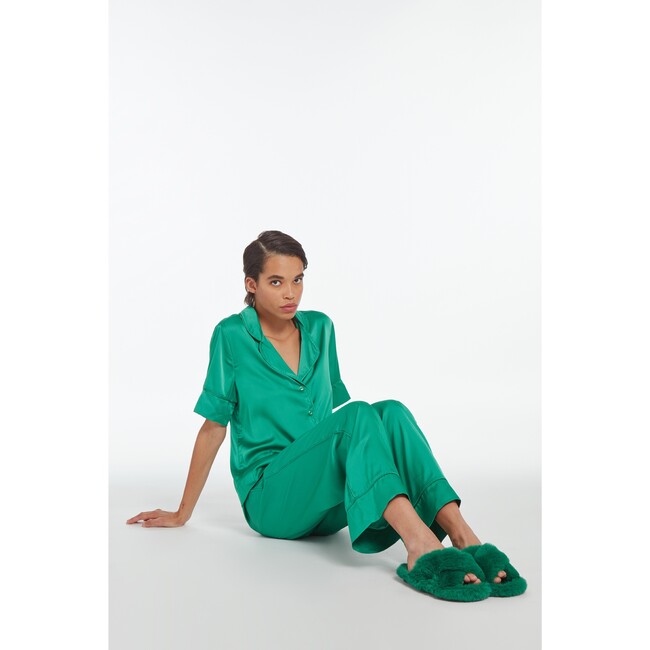 Women's Reece Verdant Green Alt-Silk Pajamas - Pajamas - 4