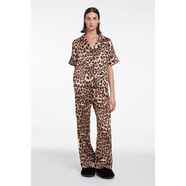 Women's Bella Leopard Alt-Silk Pajamas - Pajamas - 2