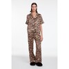 Women's Bella Leopard Alt-Silk Pajamas - Pajamas - 2