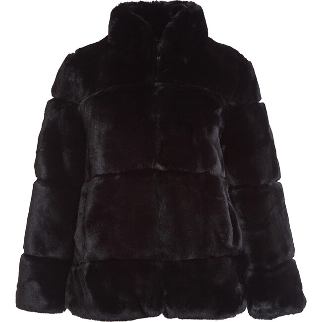 Women's Skylar Faux Fur Jacket, Noir - Coats - 1