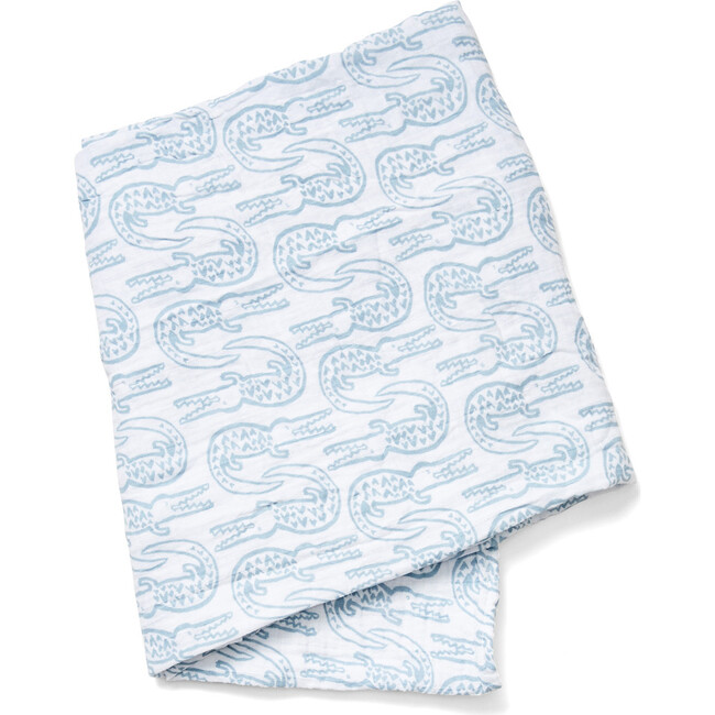 Swaddle - Alligator | Bay Blue