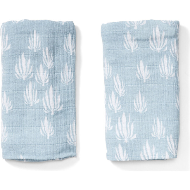 Burp Cloth Set - Seaweed | Bay Blue