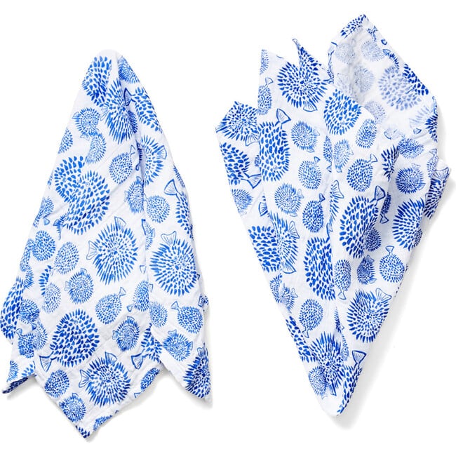 Burp Cloth Set - Blowfish | Marine - Burp Cloths - 3