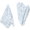 Burp Cloth Set - Alligator | Bay Blue - Burp Cloths - 3 - thumbnail