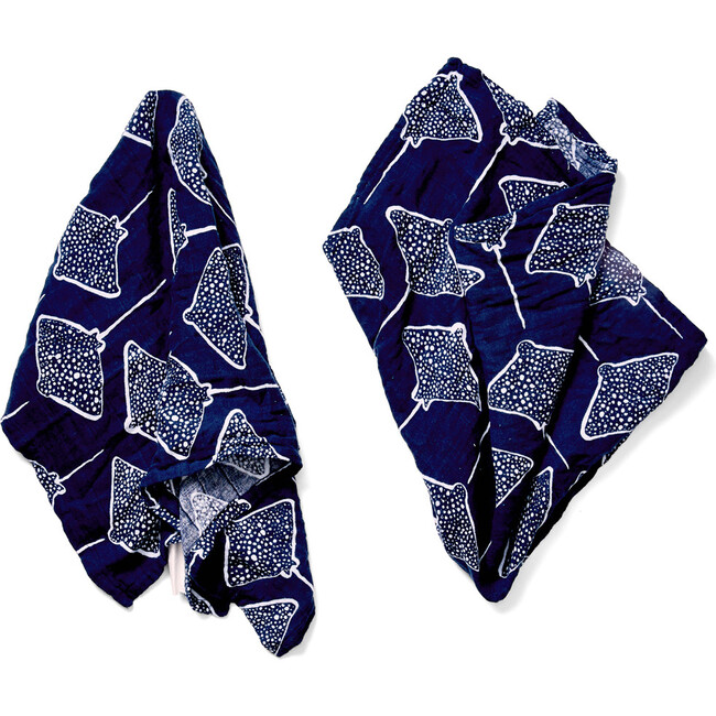 Burp Cloth Set - Stingray | Denim - Burp Cloths - 3