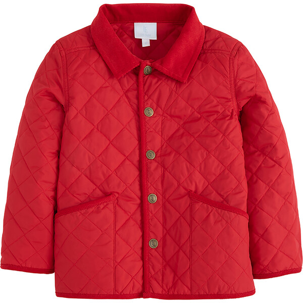 Classic Quilted Jacket, Red - Little English Outerwear | Maisonette