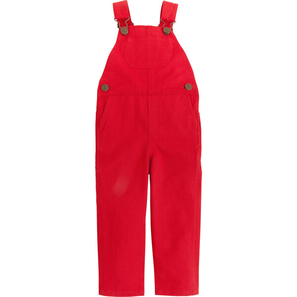 Essential Overall, Red Twill - Little English Pants | Maisonette