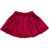 Gianna Skirt, Red Velour - Skirts - 1 - thumbnail
