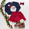 Gianna Skirt, Red Velour - Skirts - 4