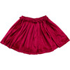 Gianna Skirt, Red Velour - Skirts - 5