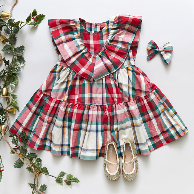 Raphaela Dress, Holiday Tartan - Dresses - 6