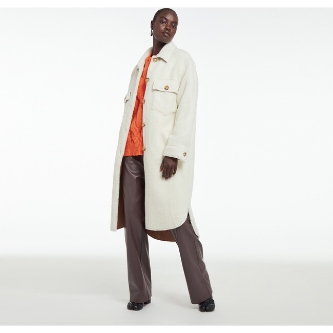 Women's Wes Shacket, Ivory - Coats - 2