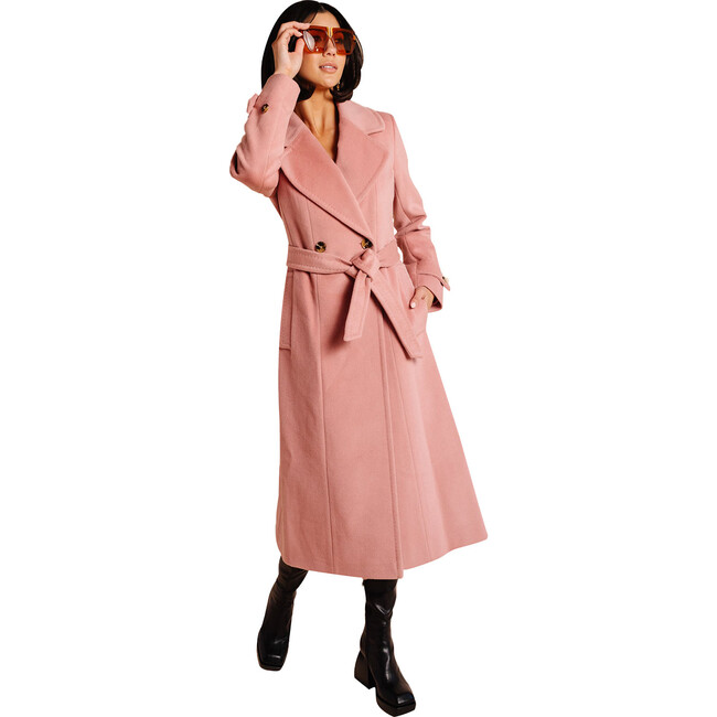 Women's Tailored Wool Overcoat, Rose