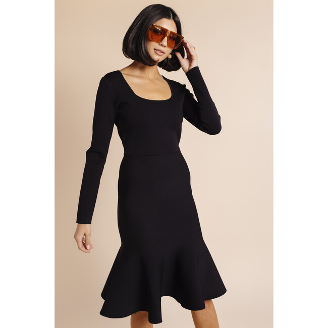 Women's Fit And Flare Dress, Black