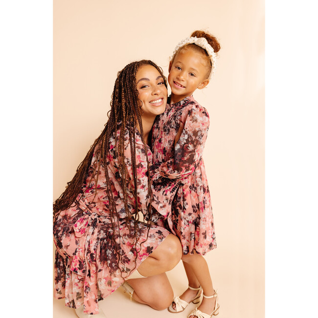 Pleated Patchwork Girls Dress, Patchwork Print 2 - Dresses - 3