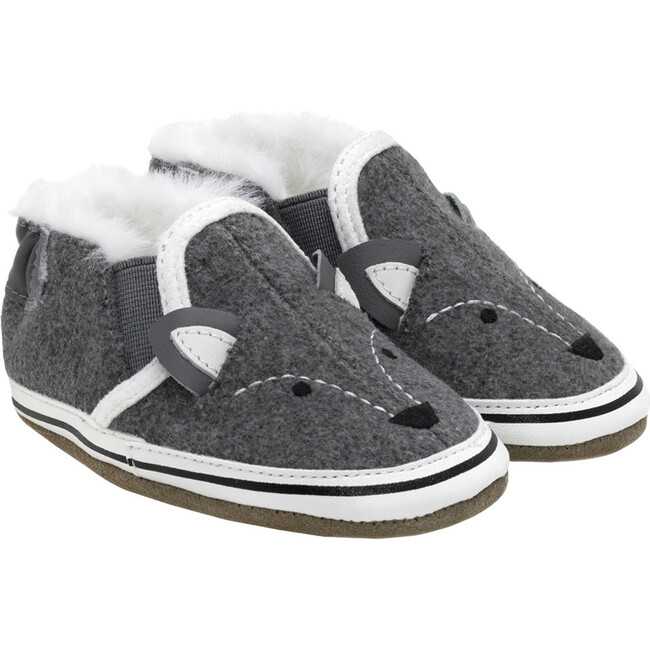 Baby Fox Slip Ons, Charcoal