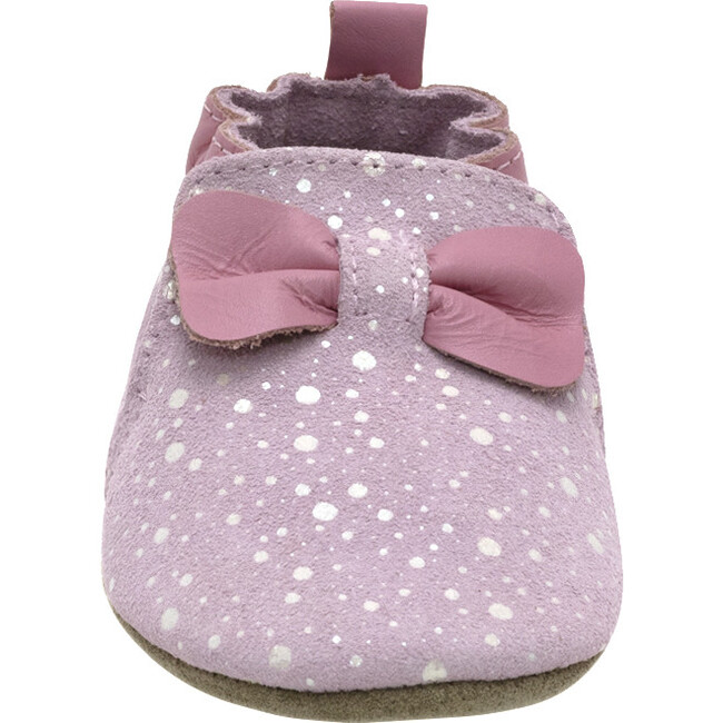 Glitzy Bow Slip Ons, Light Pink - Slip Ons - 3