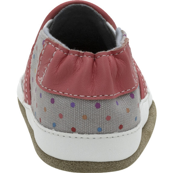 Polka Dot Polly Slip Ons, Grey - Slip Ons - 4