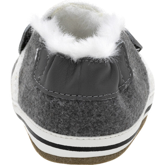 Baby Fox Slip Ons, Charcoal - Slip Ons - 4