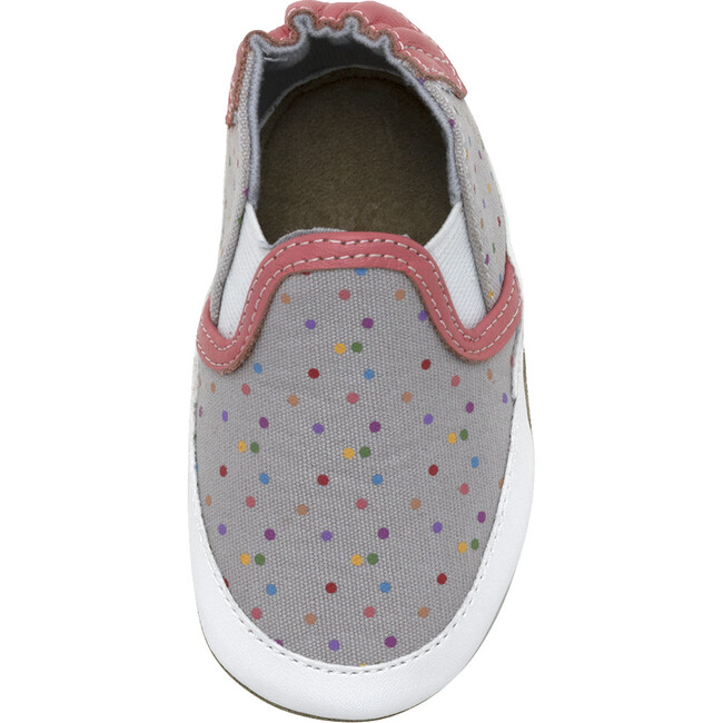 Polka Dot Polly Slip Ons, Grey - Slip Ons - 6