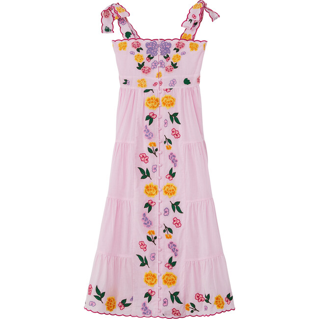 Sophie Embroidered Maxi Dress, Pink