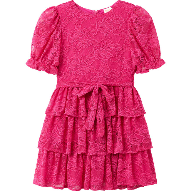 Alice Frill Dress, Hot Pink
