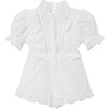 Baby Eloise Embroidered Romper, Ivory - Rompers - 1 - thumbnail