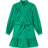 Gabrielle Cotton Dress, Emerald - Dresses - 1 - thumbnail