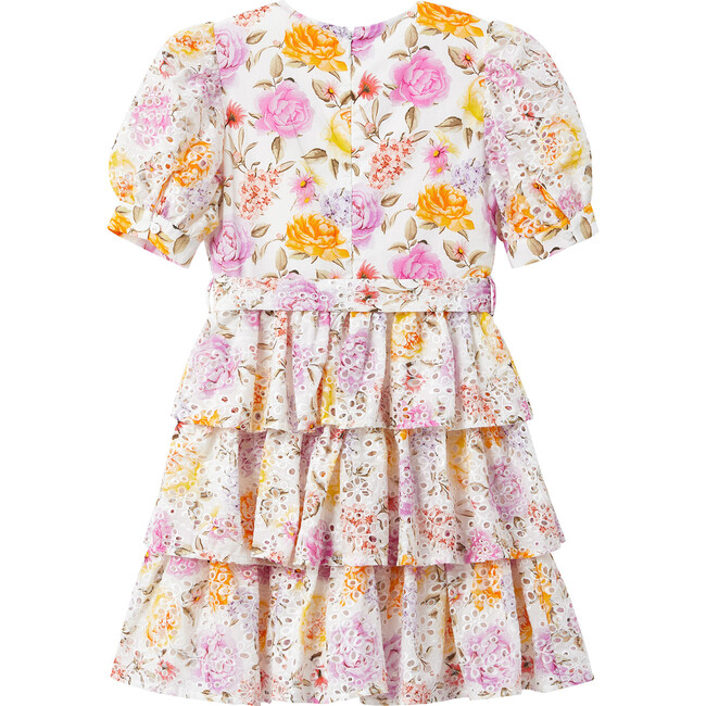 Arielle Embroidered Frill Dress, Floral