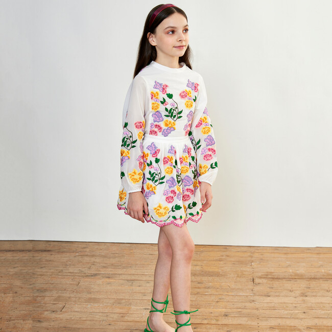 Mia Embroidered Dress, Floral - Dresses - 3