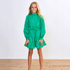 Gabrielle Cotton Dress, Emerald - Dresses - 3