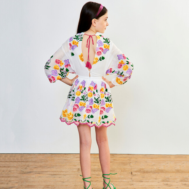 Mia Embroidered Dress, Floral - Dresses - 4
