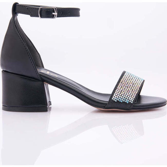 Rhinestone Strap Heels, Black - Dress Shoes - 2