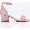 Rose Glitter Strap Heels, Pink - Dress Shoes - 2