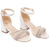 Double Rhinestone Strap Heels, Pearl - Dress Shoes - 1 - thumbnail